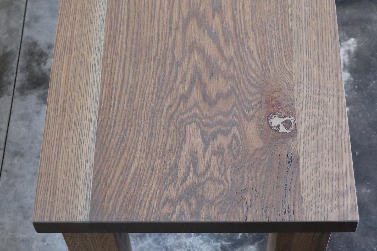Solid White Oak Farmhouse Style Dining Table with Bench