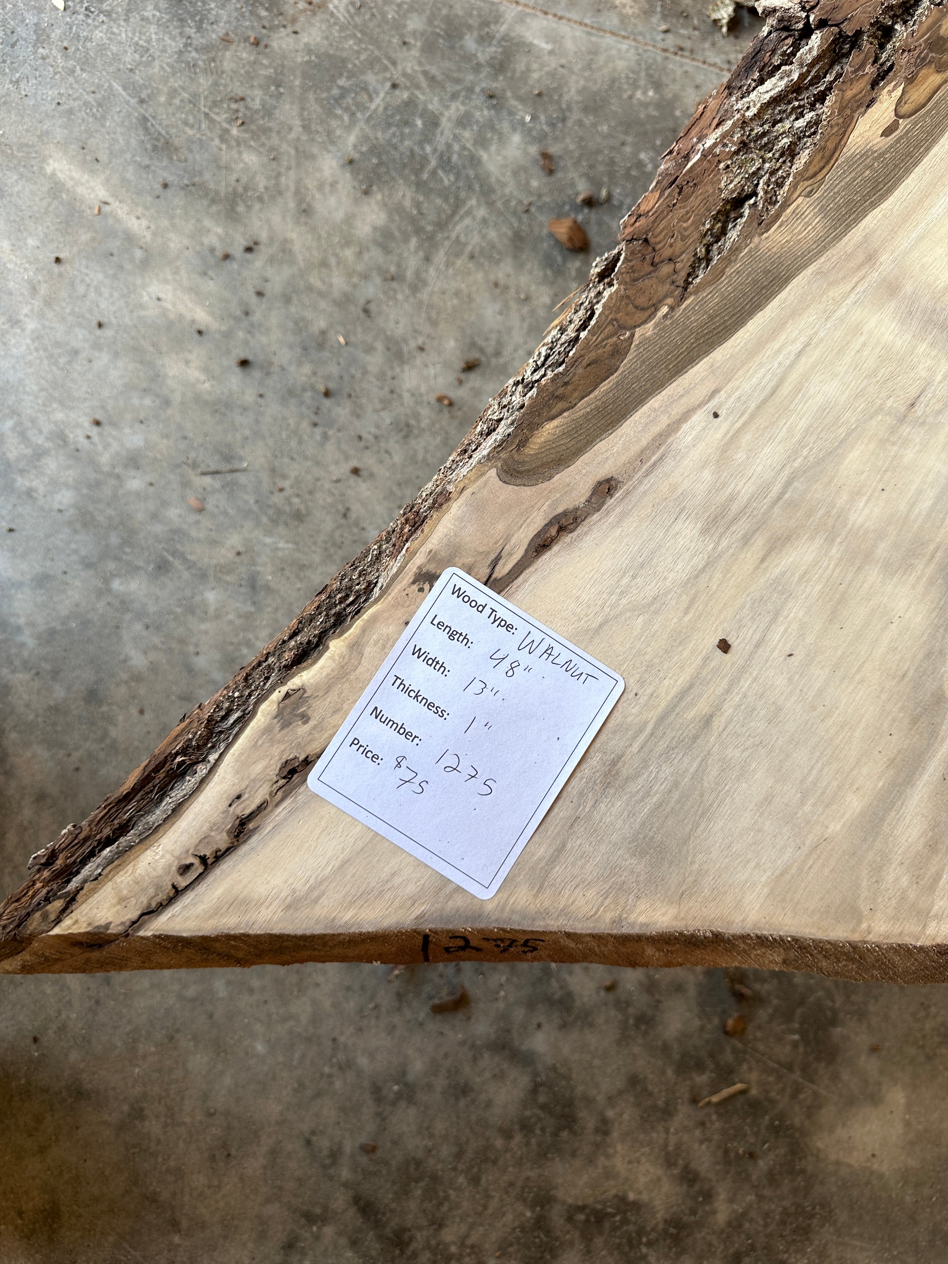 Black Walnut Live-edge slab