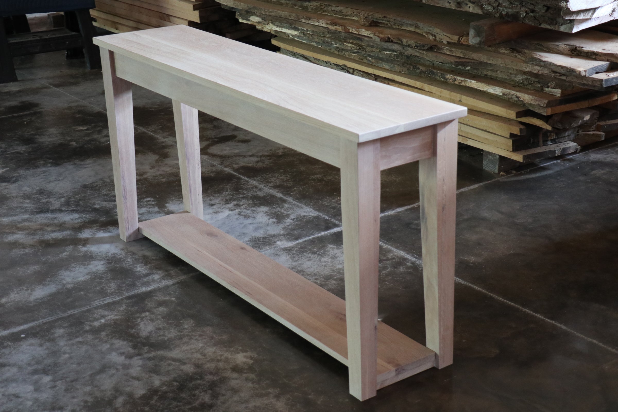 White Oak Modern Console Table