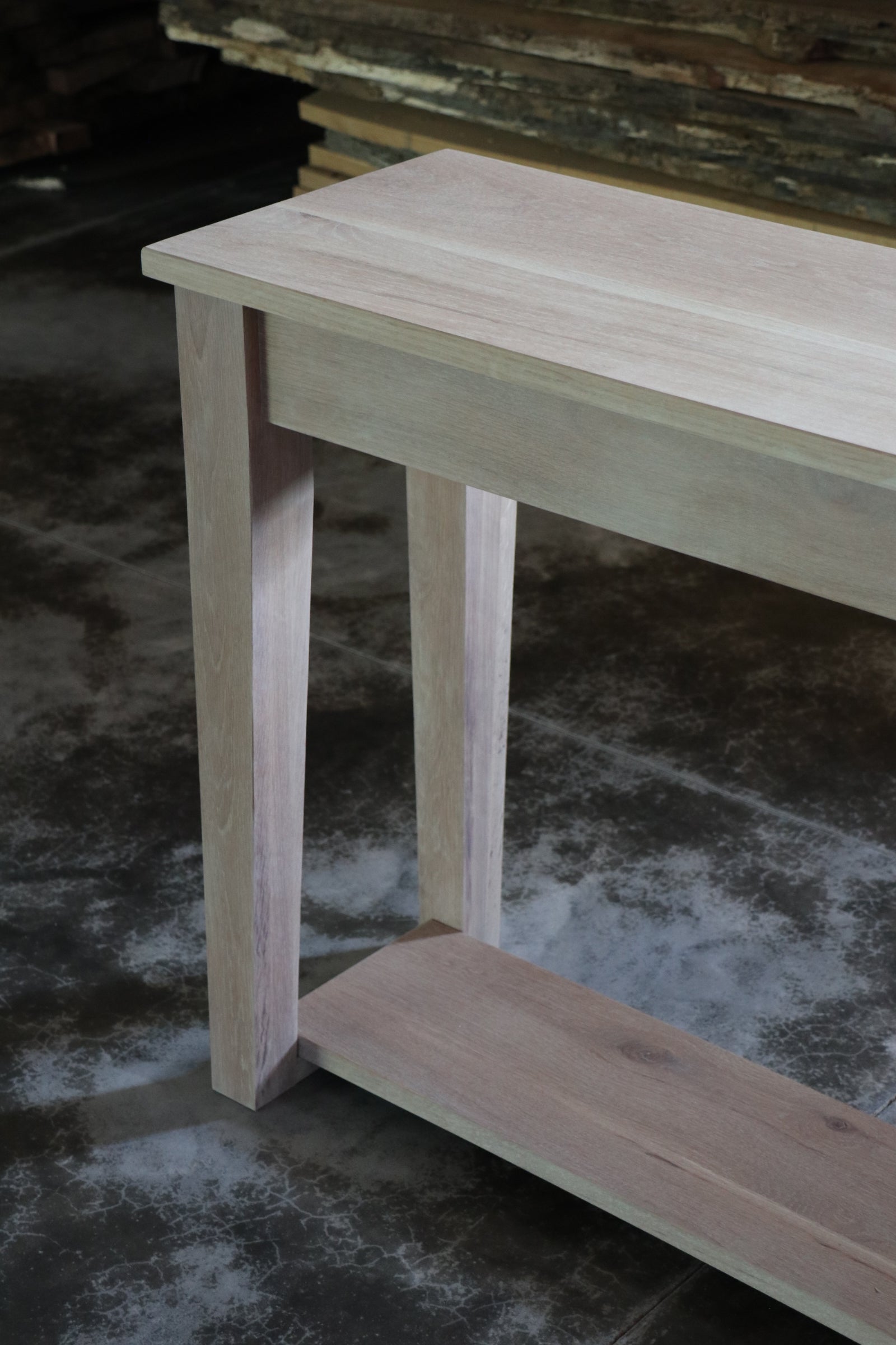 White Oak Modern Console Table