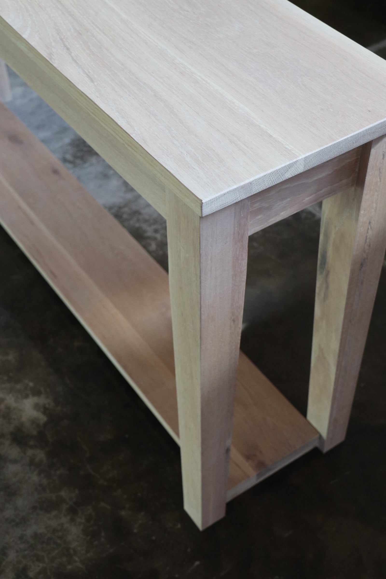White Oak Modern Console Table
