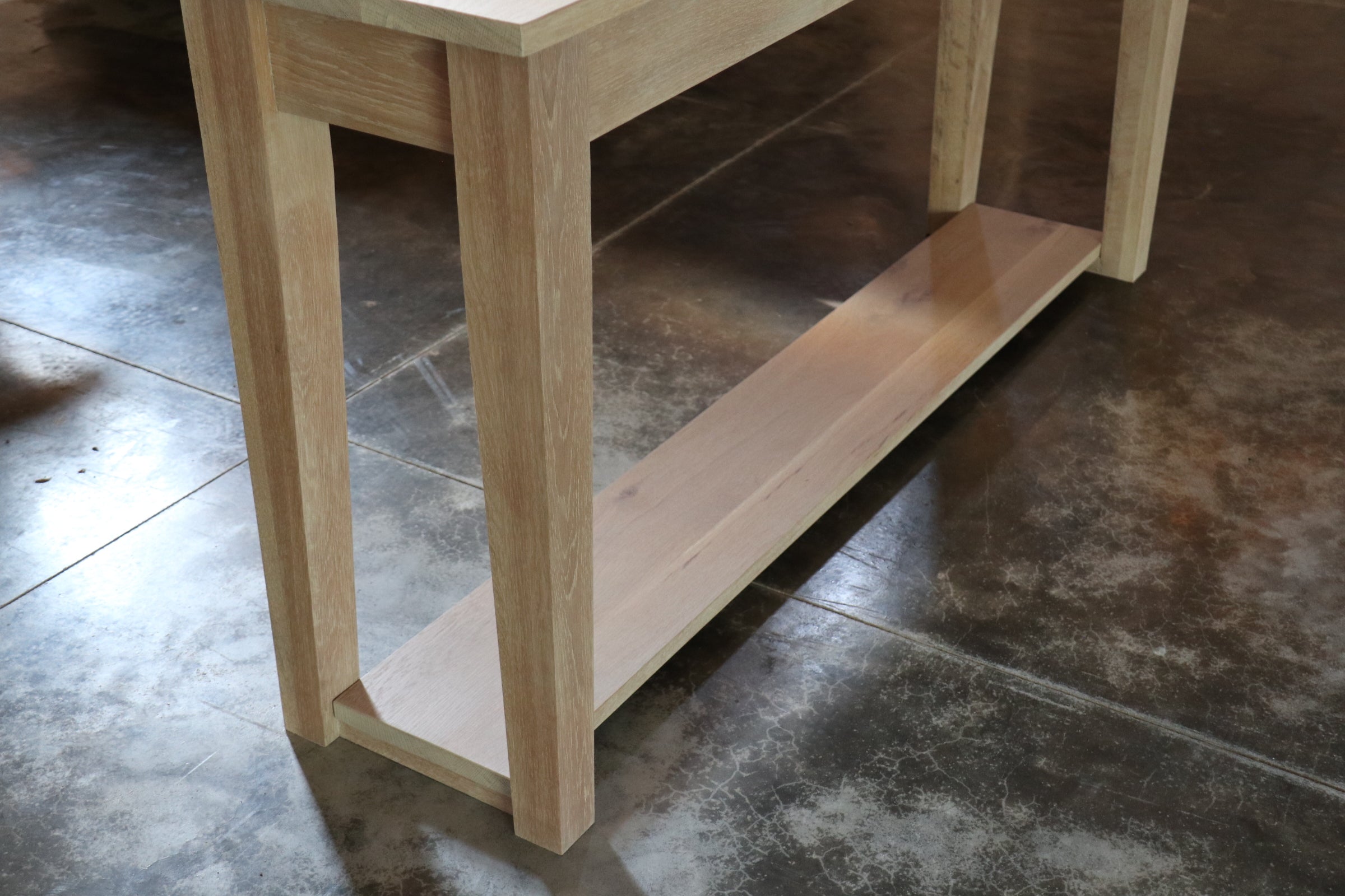 White Oak Modern Console Table