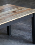 Spalted Maple Modern Shaker Dining Table, Flat Black Paint