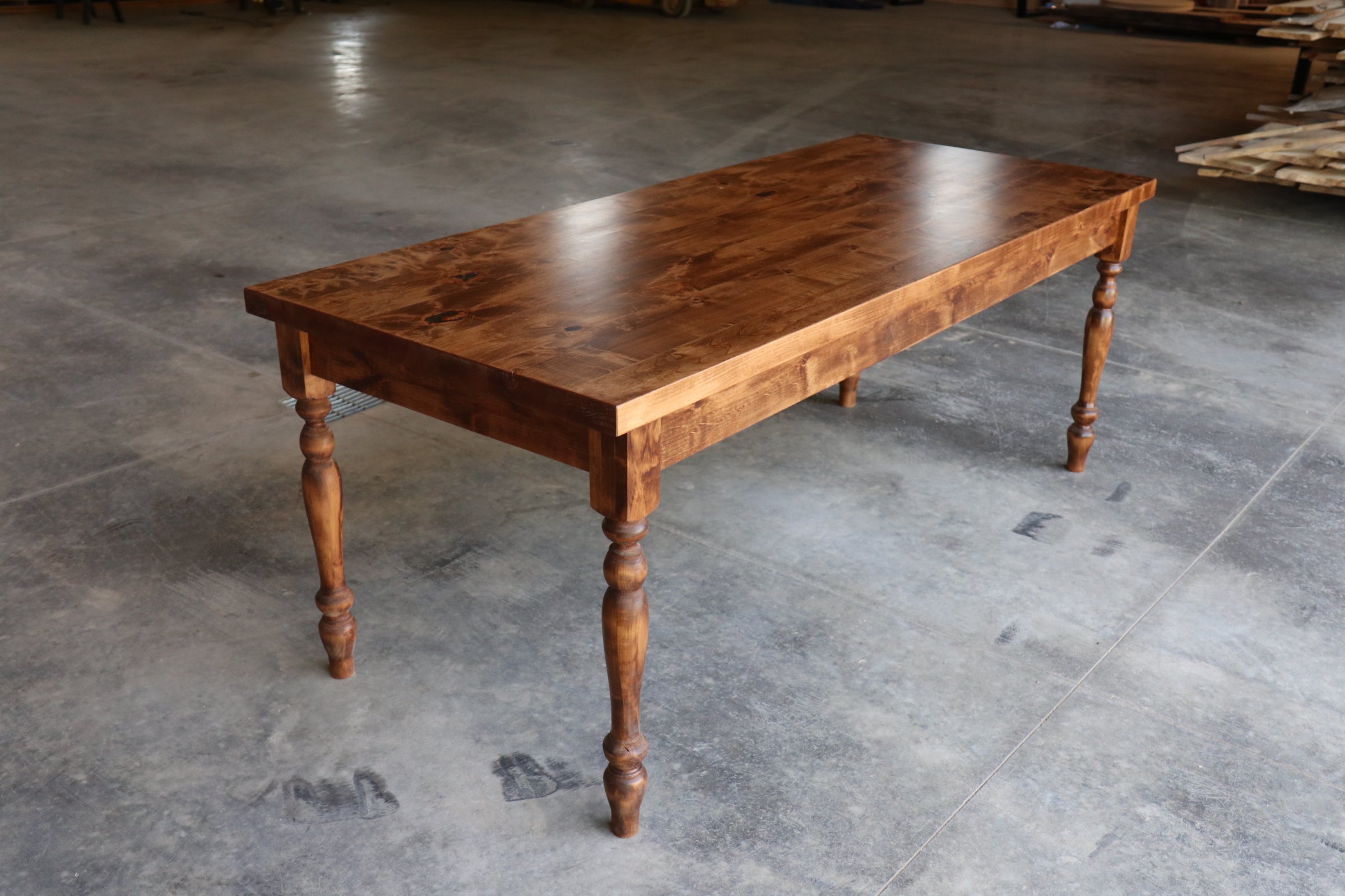Burnt alder farmhouse table discount