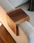 Live Edge 4" Walnut Wood Armrest Table, Coffee Table, Living Room Table (in stock)