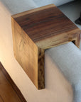 Live Edge 4" Walnut Wood Armrest Table, Coffee Table, Living Room Table (in stock)