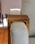 Live Edge 4" Walnut Wood Armrest Table, Coffee Table, Living Room Table (in stock)