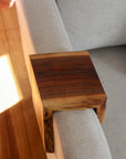 Live Edge 4" Walnut Wood Armrest Table, Coffee Table, Living Room Table (in stock)