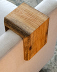 5" Spalted White Oak Wood Armrest Table, Coffee Table, Living Room Table (in stock)
