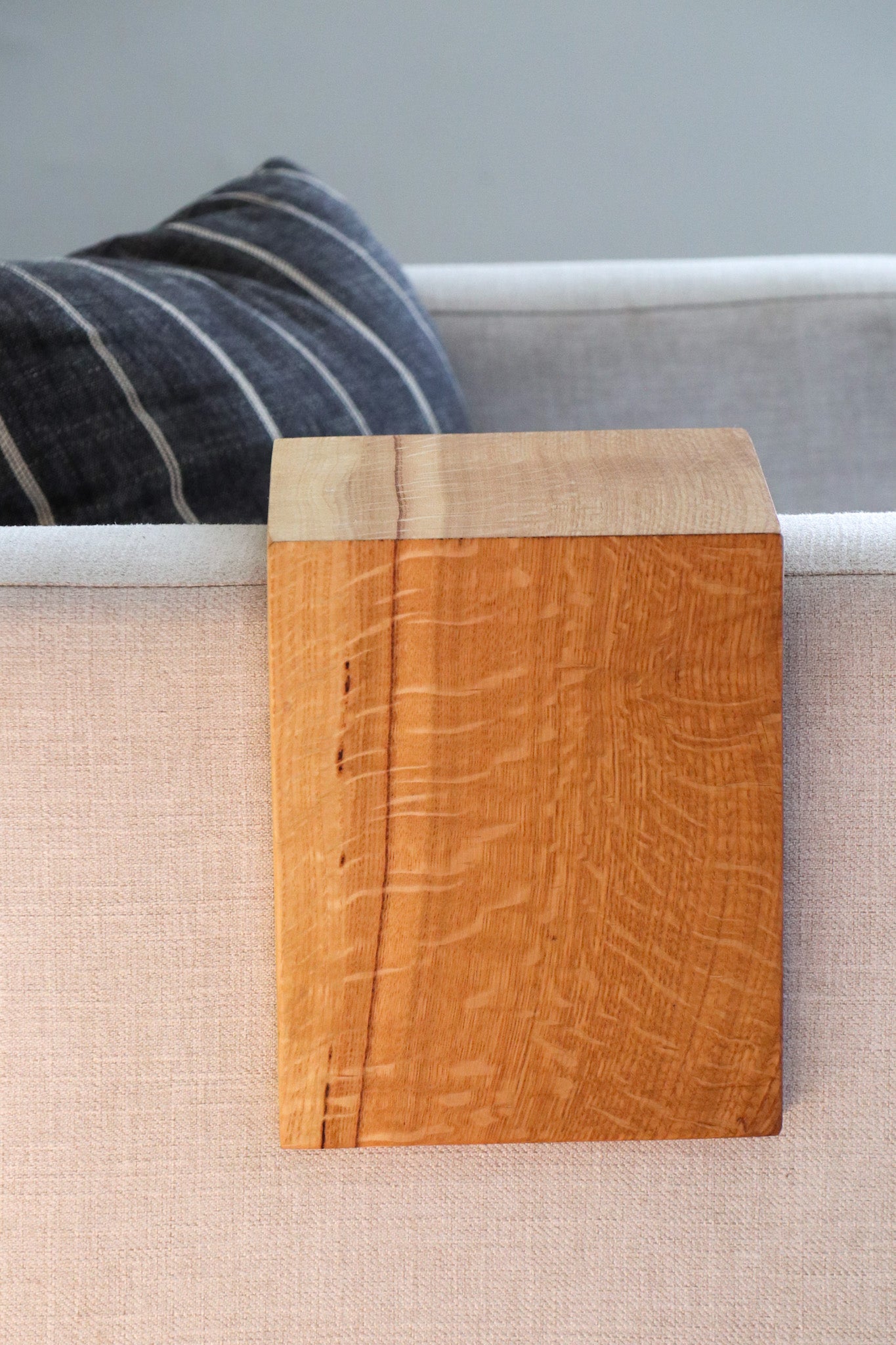 5" Quartersawn White Oak Wood Armrest Table, Coffee Table, Living Room Table (in stock)