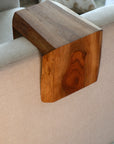 Live Edge 6" Walnut Wood Armrest Table, Coffee Table, Living Room Table (in stock)