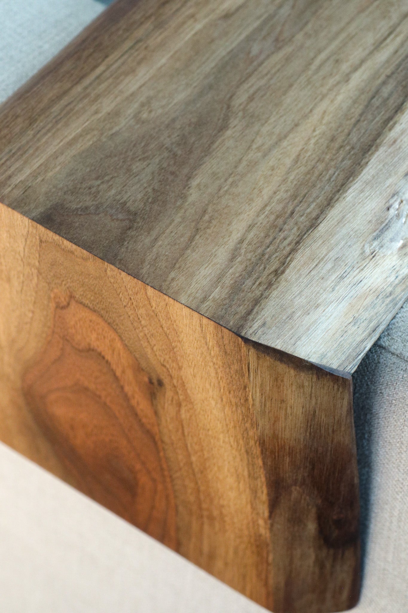 Live Edge 6" Walnut Wood Armrest Table, Coffee Table, Living Room Table (in stock)
