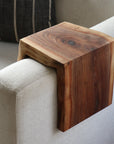 4" Live Edge Waterfall Walnut Armrest Table, Coffee Table, Living Room Table (in stock)