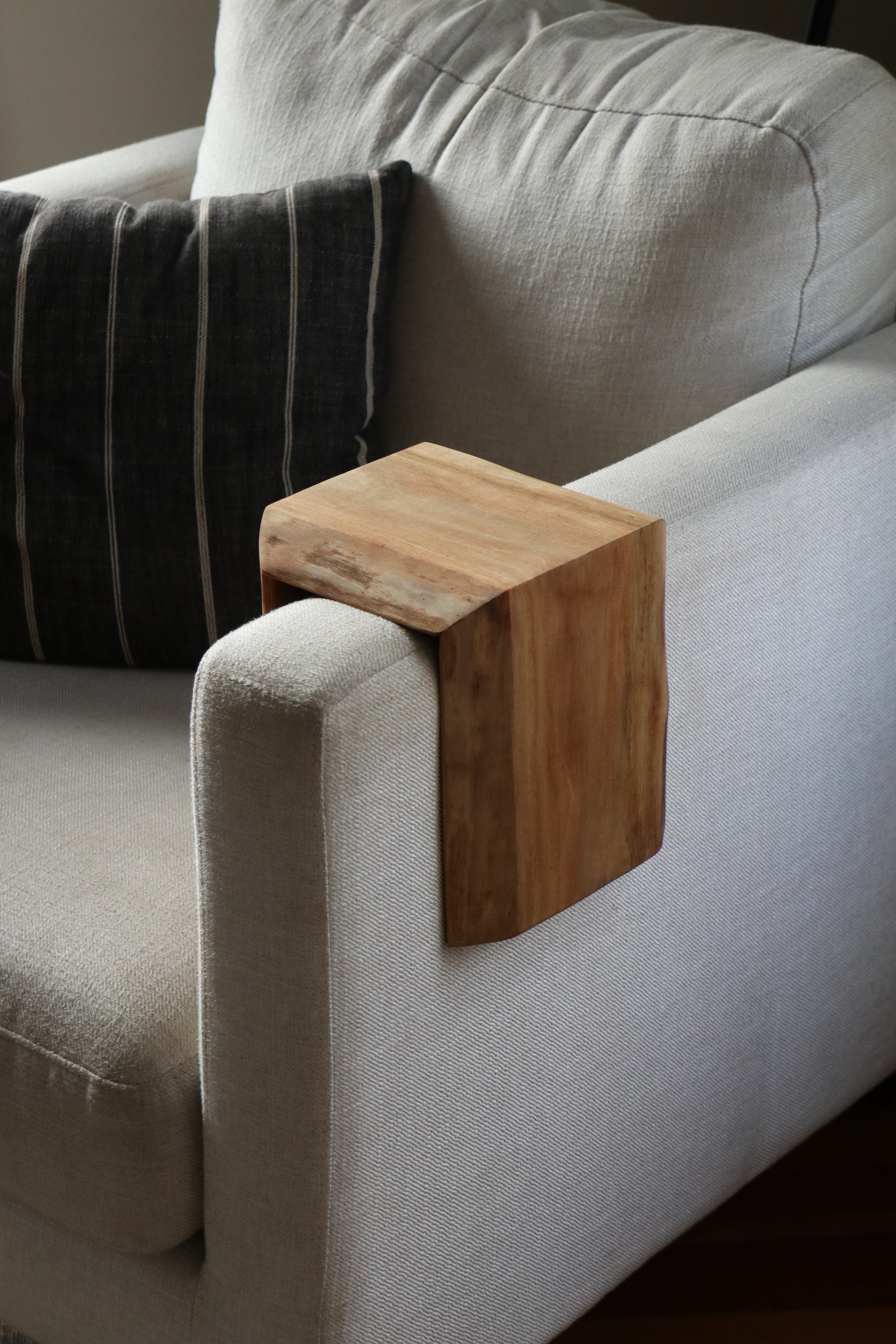 5" Live Edge Walnut Wood Armrest Table, Coffee Table, Living Room Table (in stock)