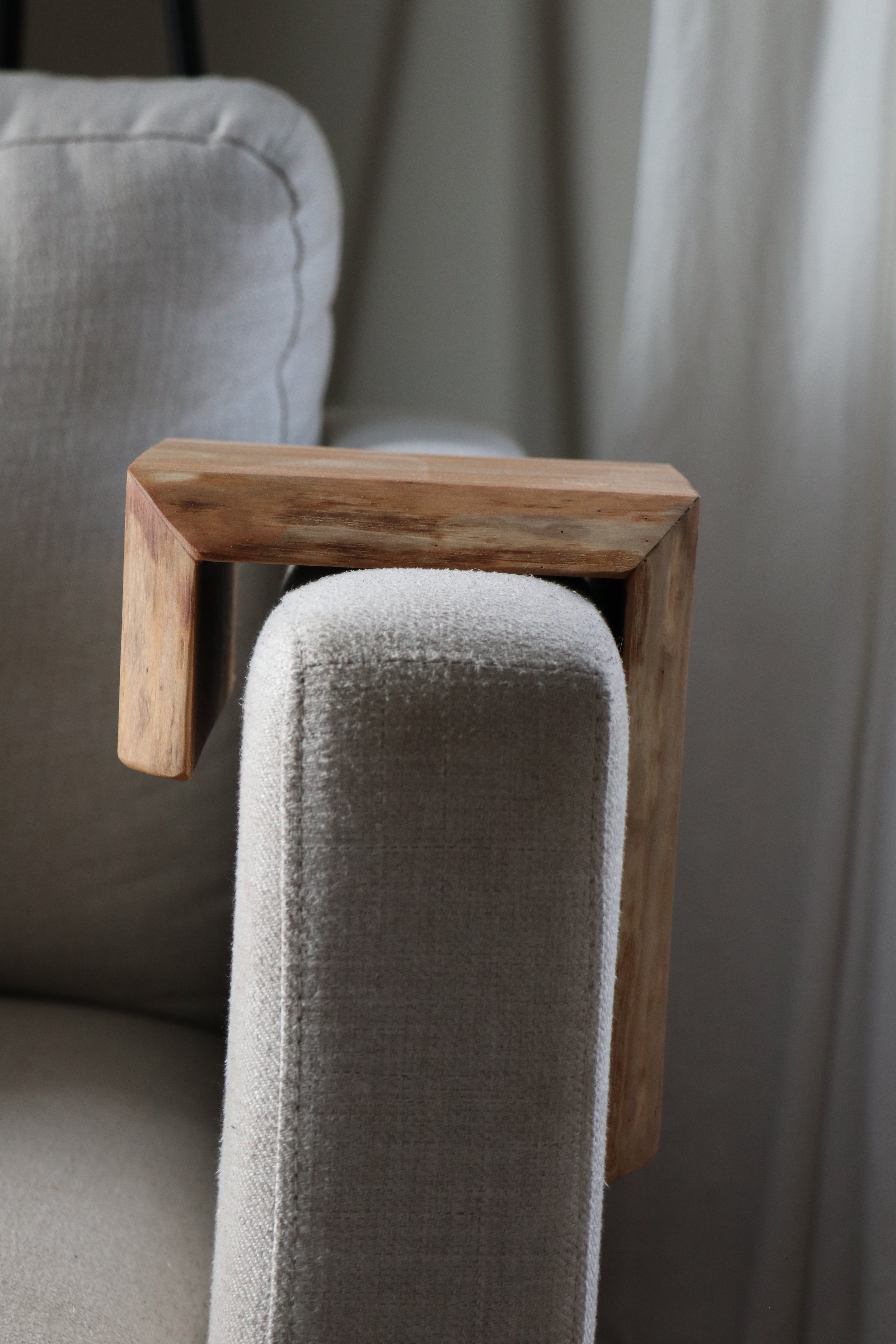 5" Live Edge Walnut Wood Armrest Table, Coffee Table, Living Room Table (in stock)