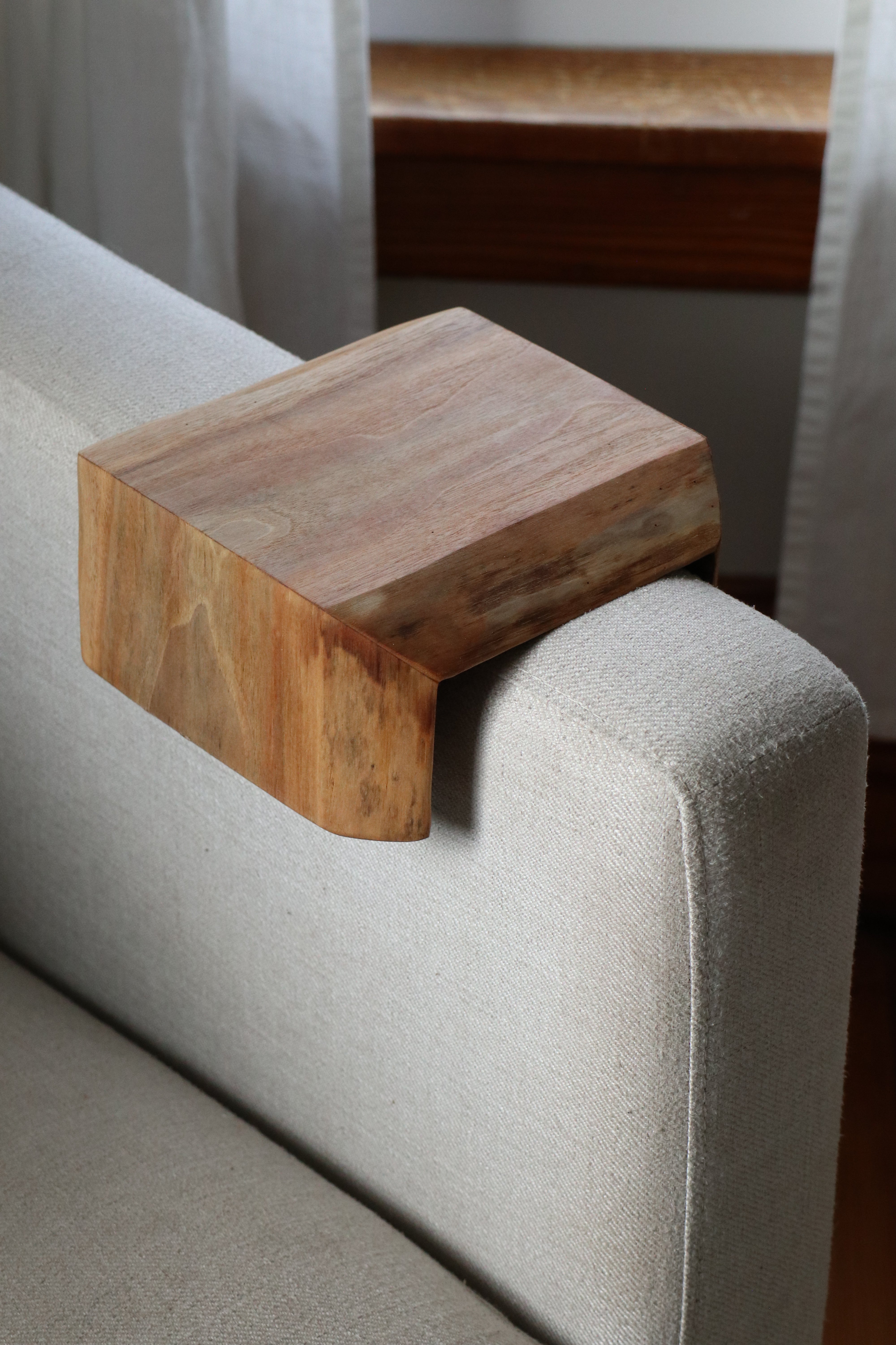 5" Live Edge Walnut Wood Armrest Table, Coffee Table, Living Room Table (in stock)