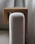 5" Ash Wood Armrest Table with walnut stain, Coffee Table, Living Room Table (in stock)