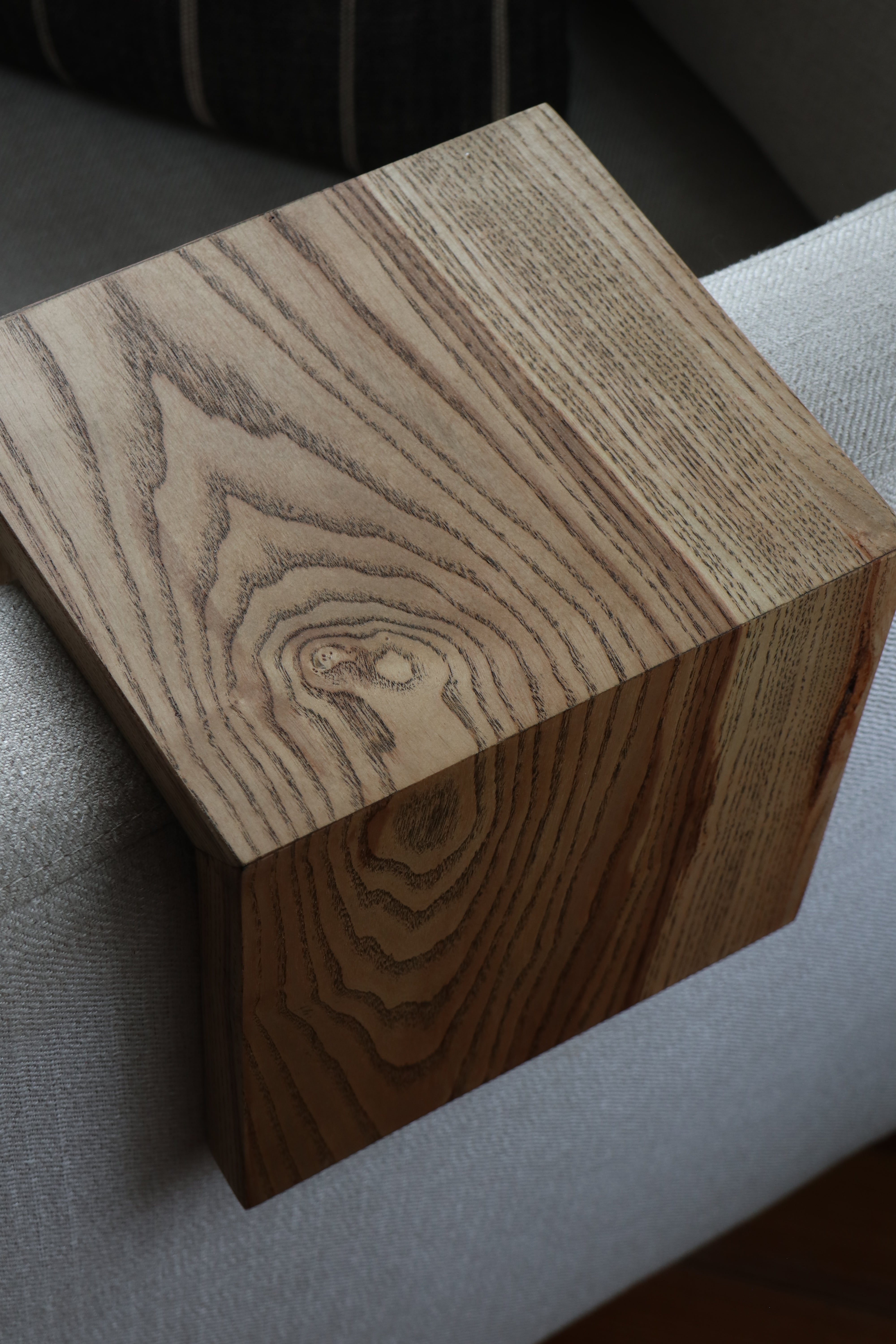 5" Ash Wood Armrest Table with walnut stain, Coffee Table, Living Room Table (in stock)
