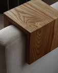 5" Ash Wood Armrest Table with walnut stain, Coffee Table, Living Room Table (in stock)