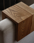 5" Ash Wood Armrest Table with walnut stain, Coffee Table, Living Room Table (in stock)