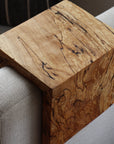 5" Spalted Maple Wood Armrest Table, Coffee Table, Living Room Table (in stock)