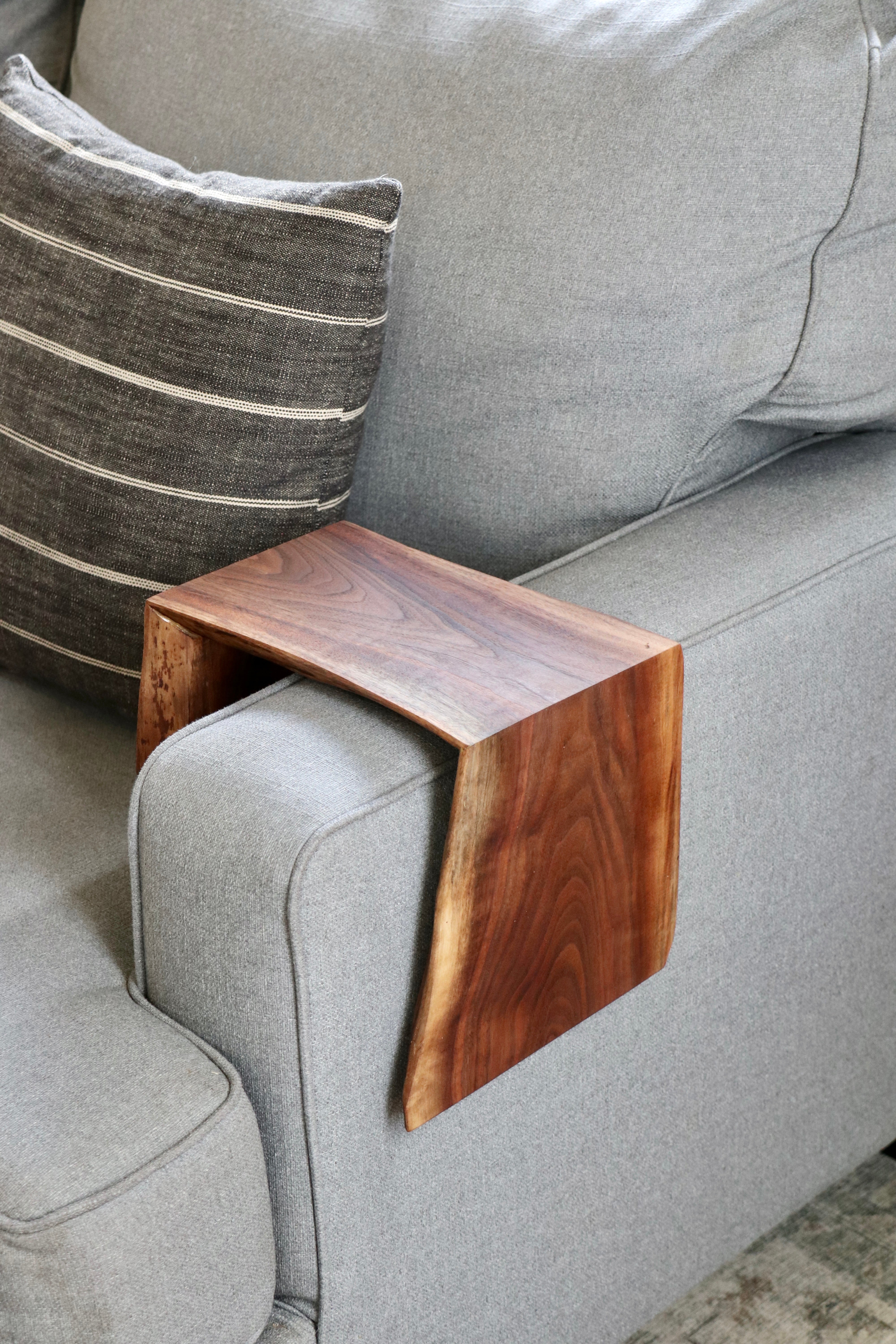 8" live edge walnut armrest table, Coffee Table, Living Room Table (in stock)