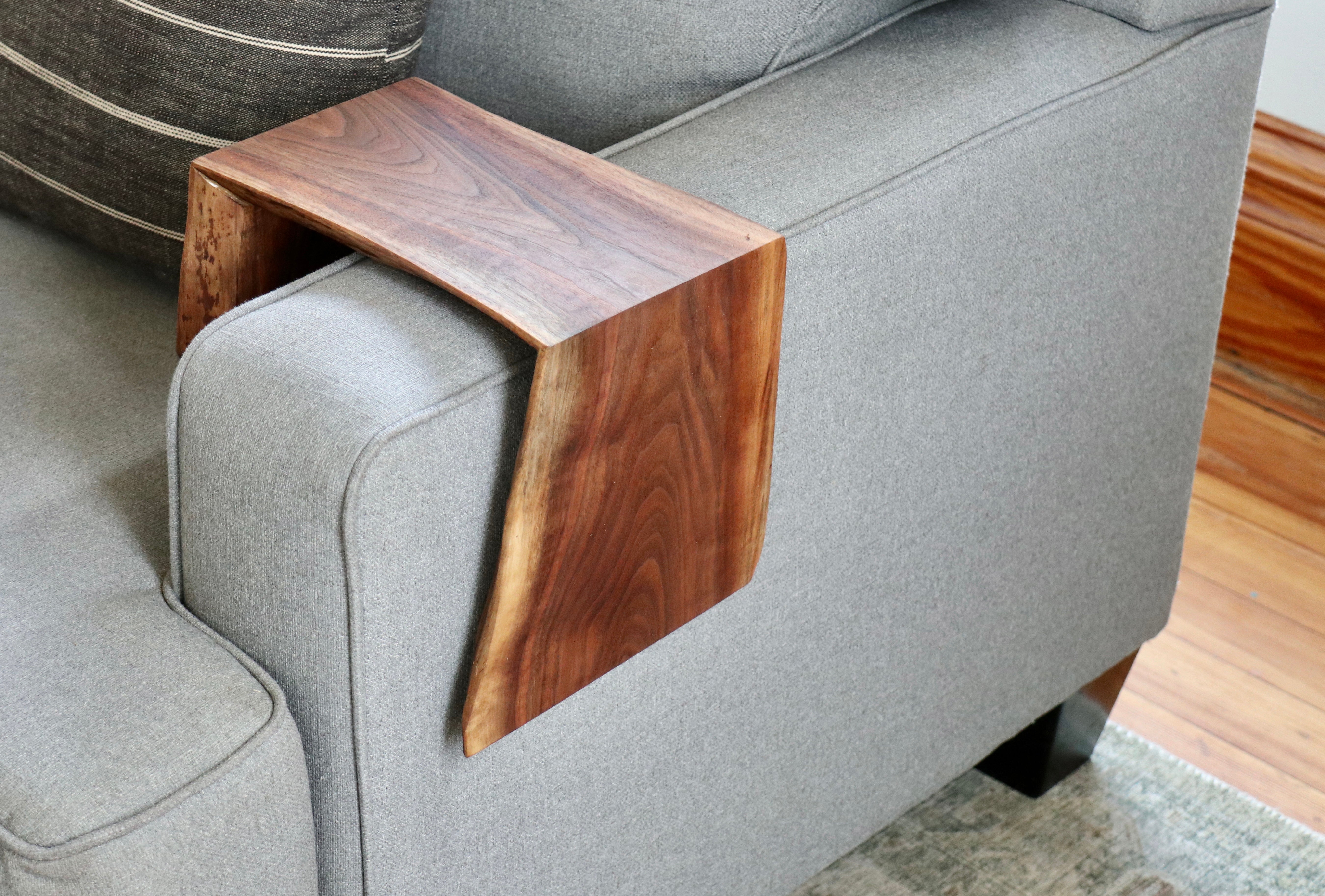 8" live edge walnut armrest table, Coffee Table, Living Room Table (in stock)