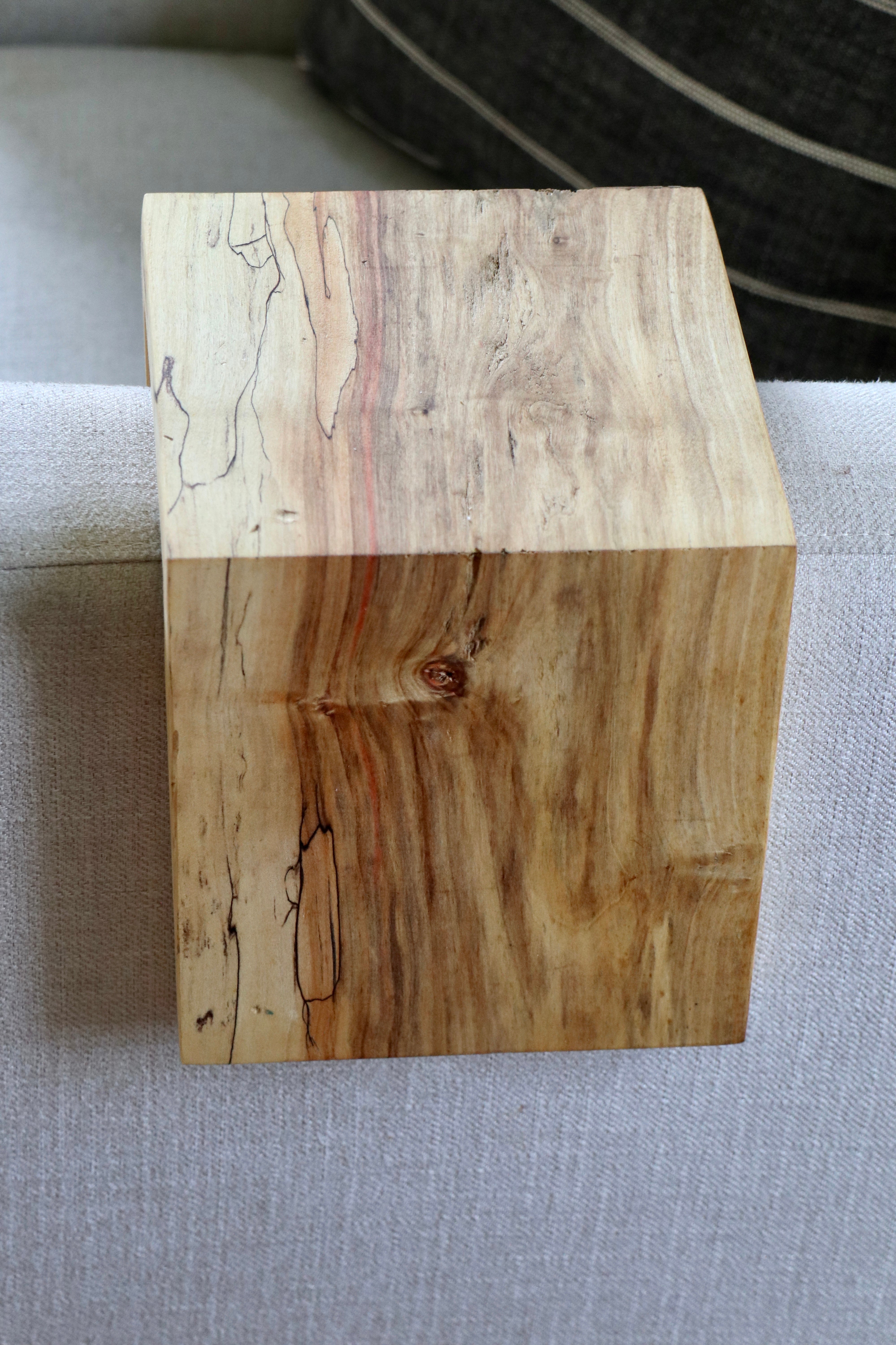 5" spalted armrest table, Coffee Table, Living Room Table (in stock)