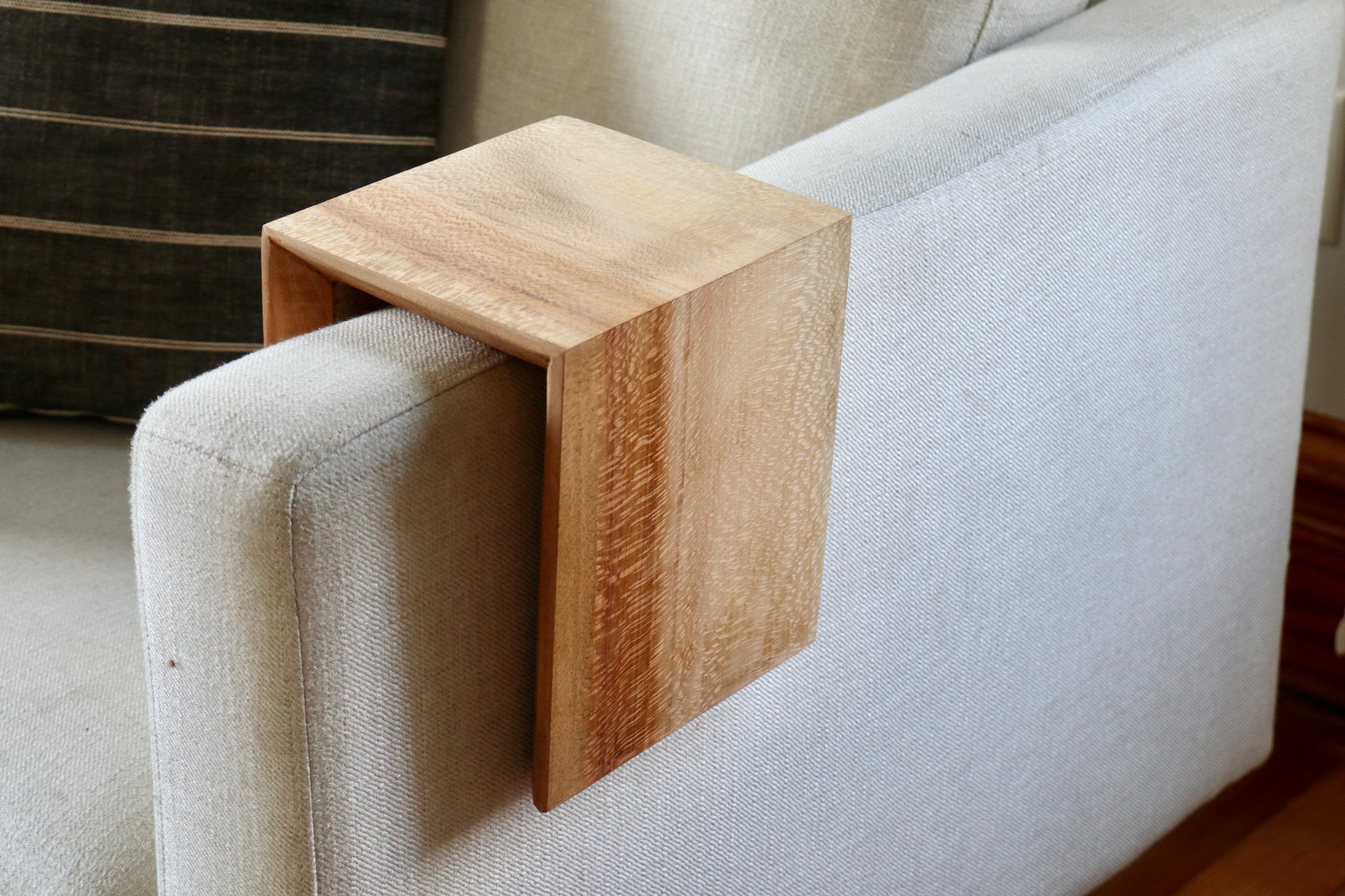 5" quartersawn sycamore armrest table, Coffee Table, Living Room Table (in stock)