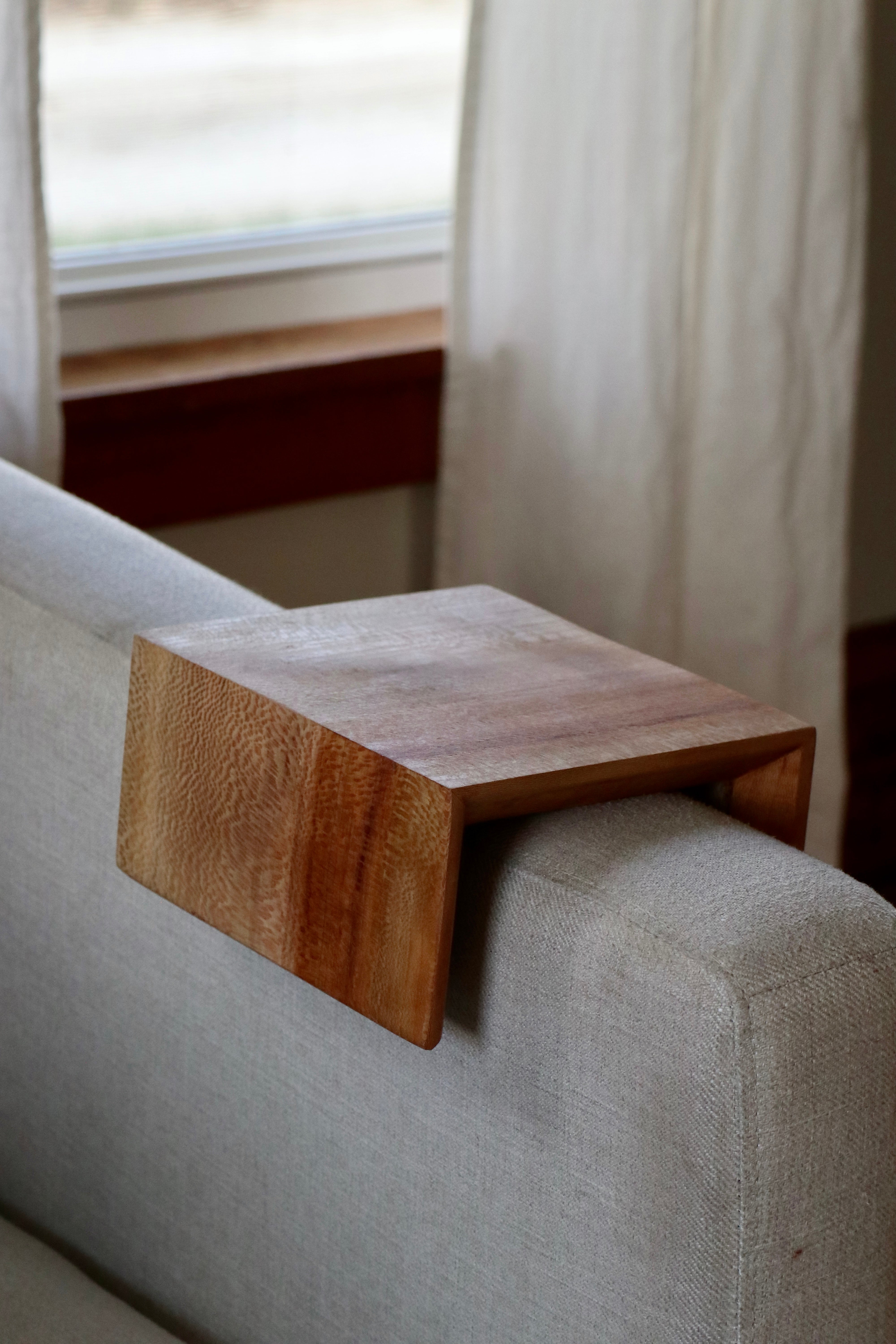 5" quartersawn sycamore armrest table, Coffee Table, Living Room Table (in stock)