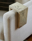 5" hackberry with walnut stain armrest table, Coffee Table, Living Room Table (in stock)