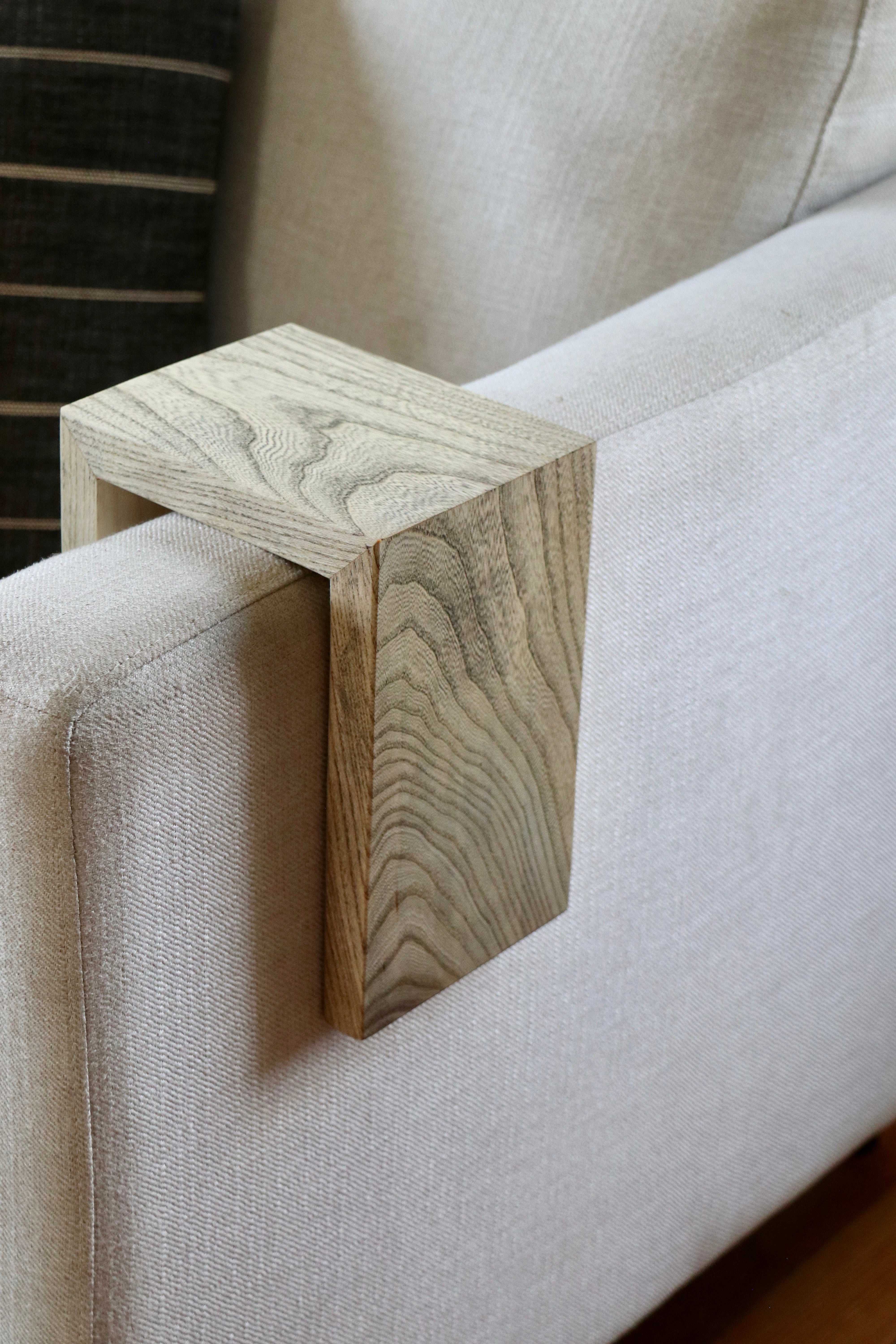 5" hackberry with walnut stain armrest table, Coffee Table, Living Room Table (in stock)