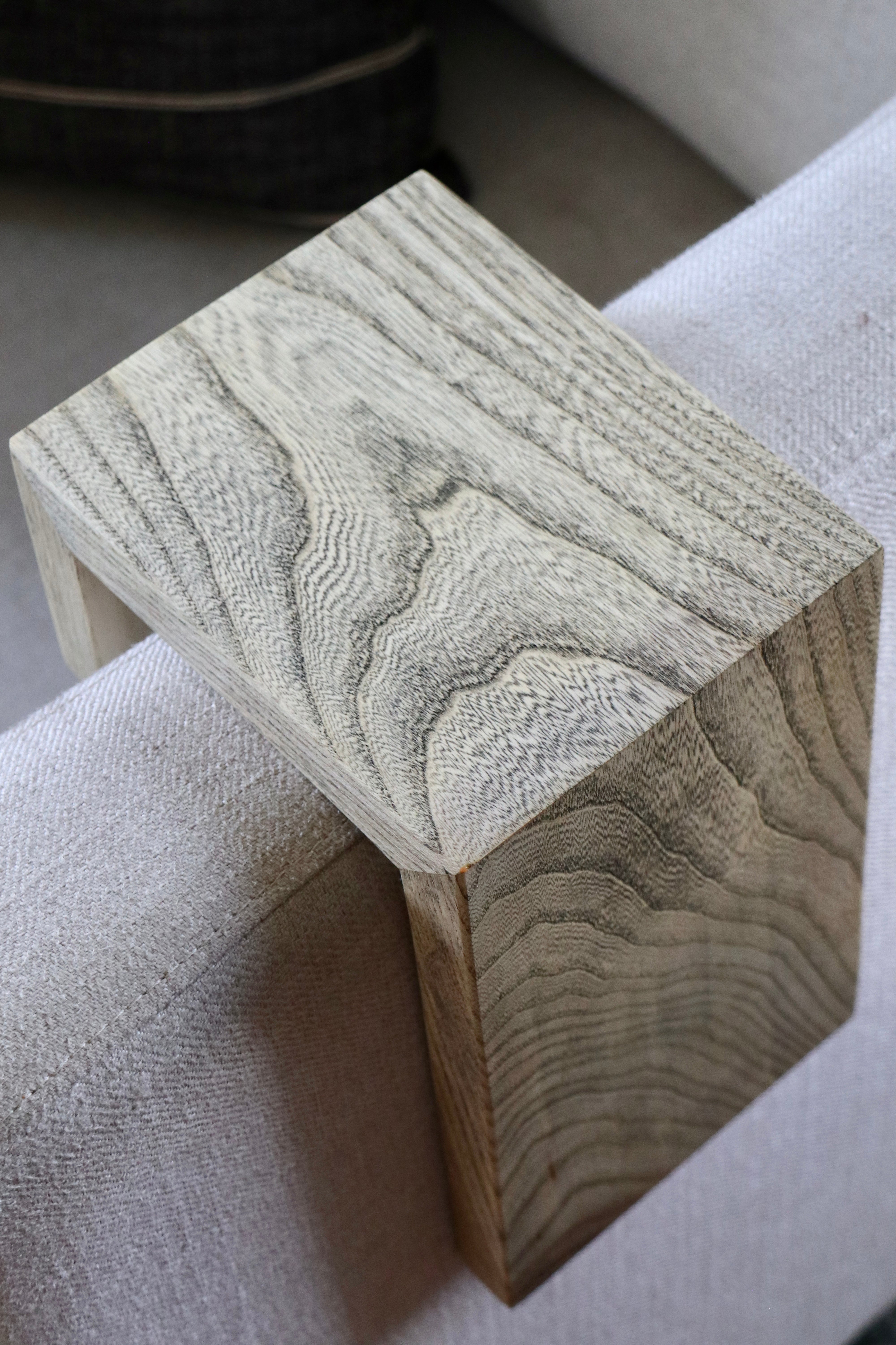 5" hackberry with walnut stain armrest table, Coffee Table, Living Room Table (in stock)