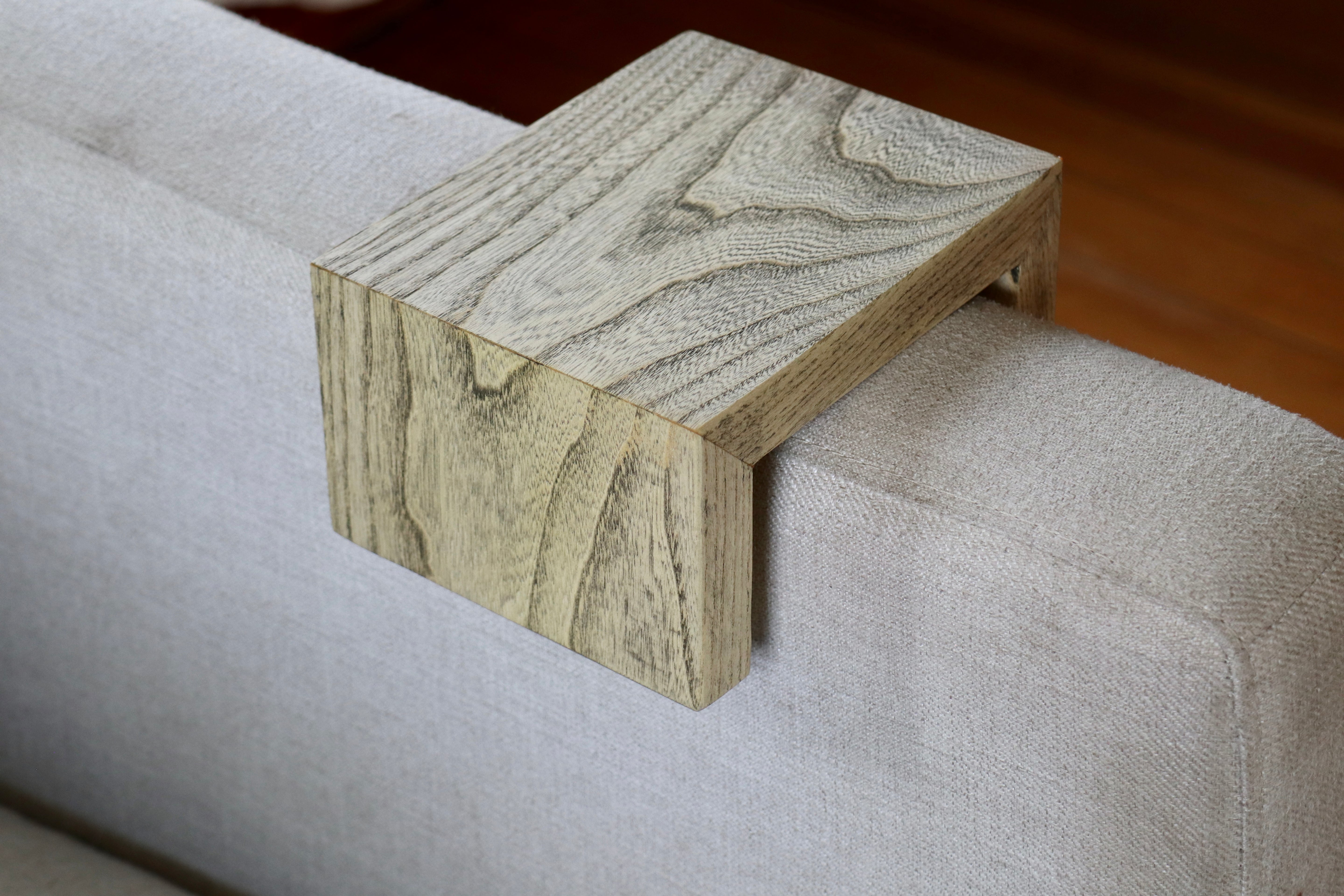 5" hackberry with walnut stain armrest table, Coffee Table, Living Room Table (in stock)