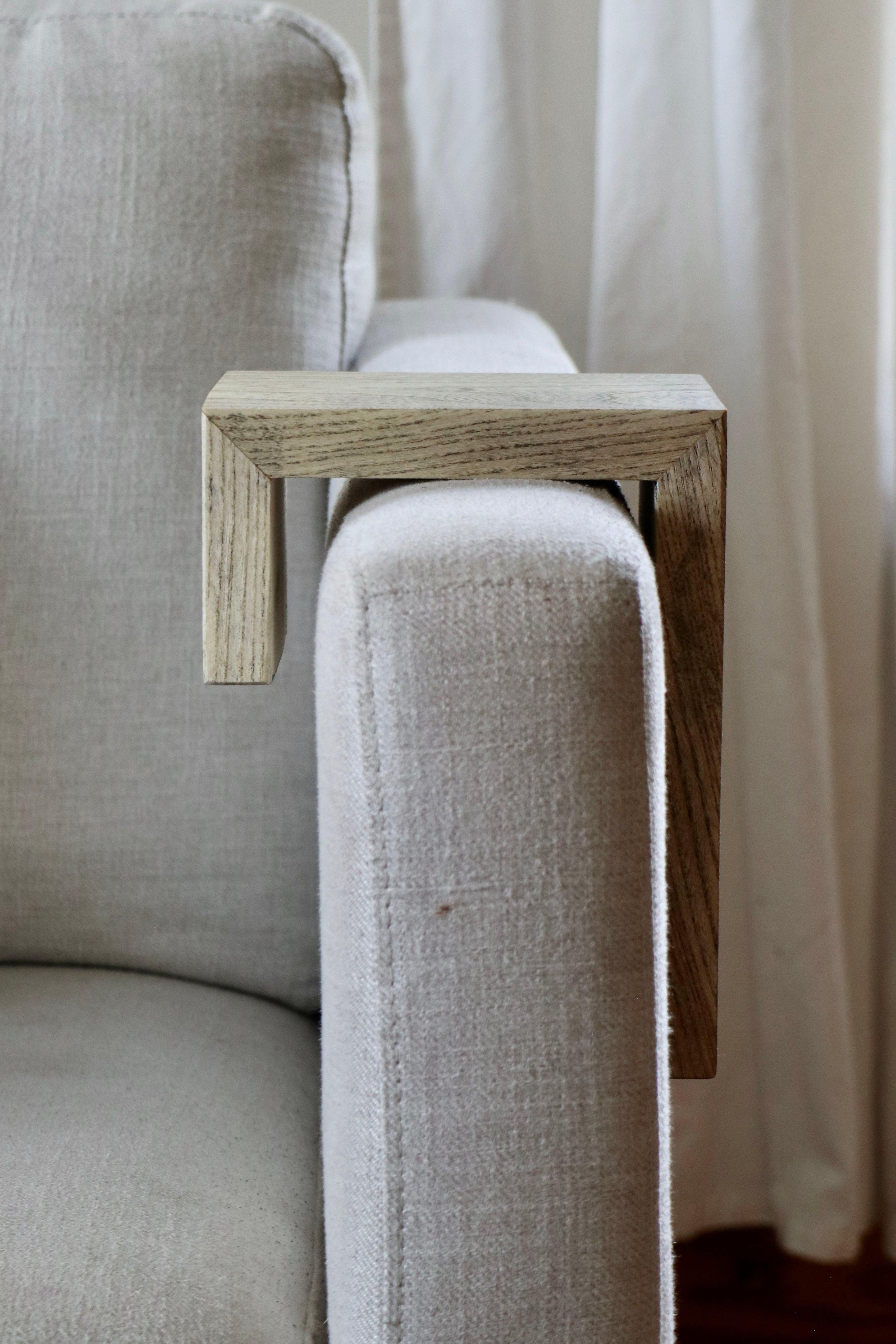 5" hackberry with walnut stain armrest table, Coffee Table, Living Room Table (in stock)