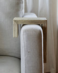 5" hackberry with walnut stain armrest table, Coffee Table, Living Room Table (in stock)