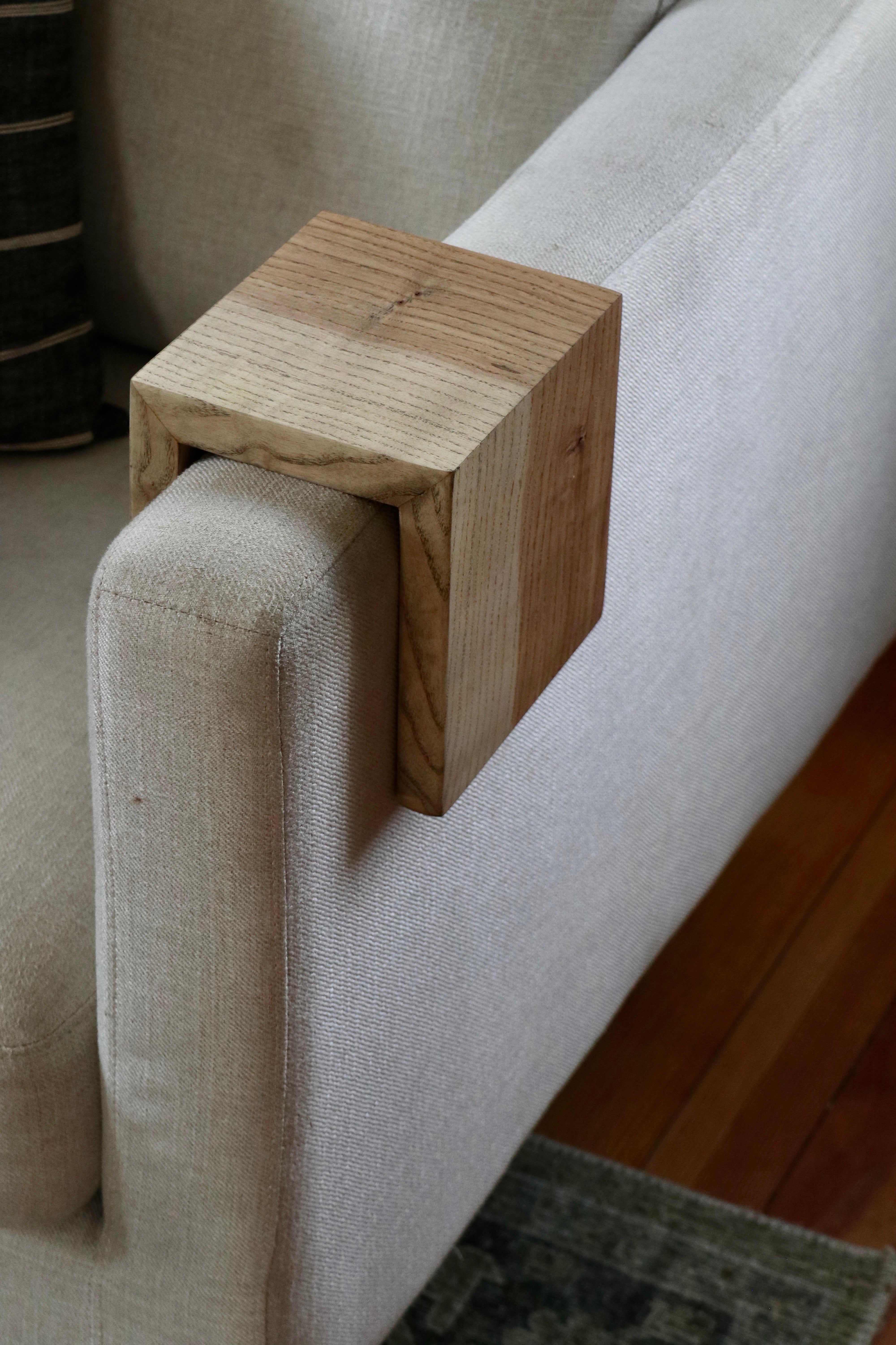 4" ash with walnut stain armrest table, Coffee Table, Living Room Table (in stock)