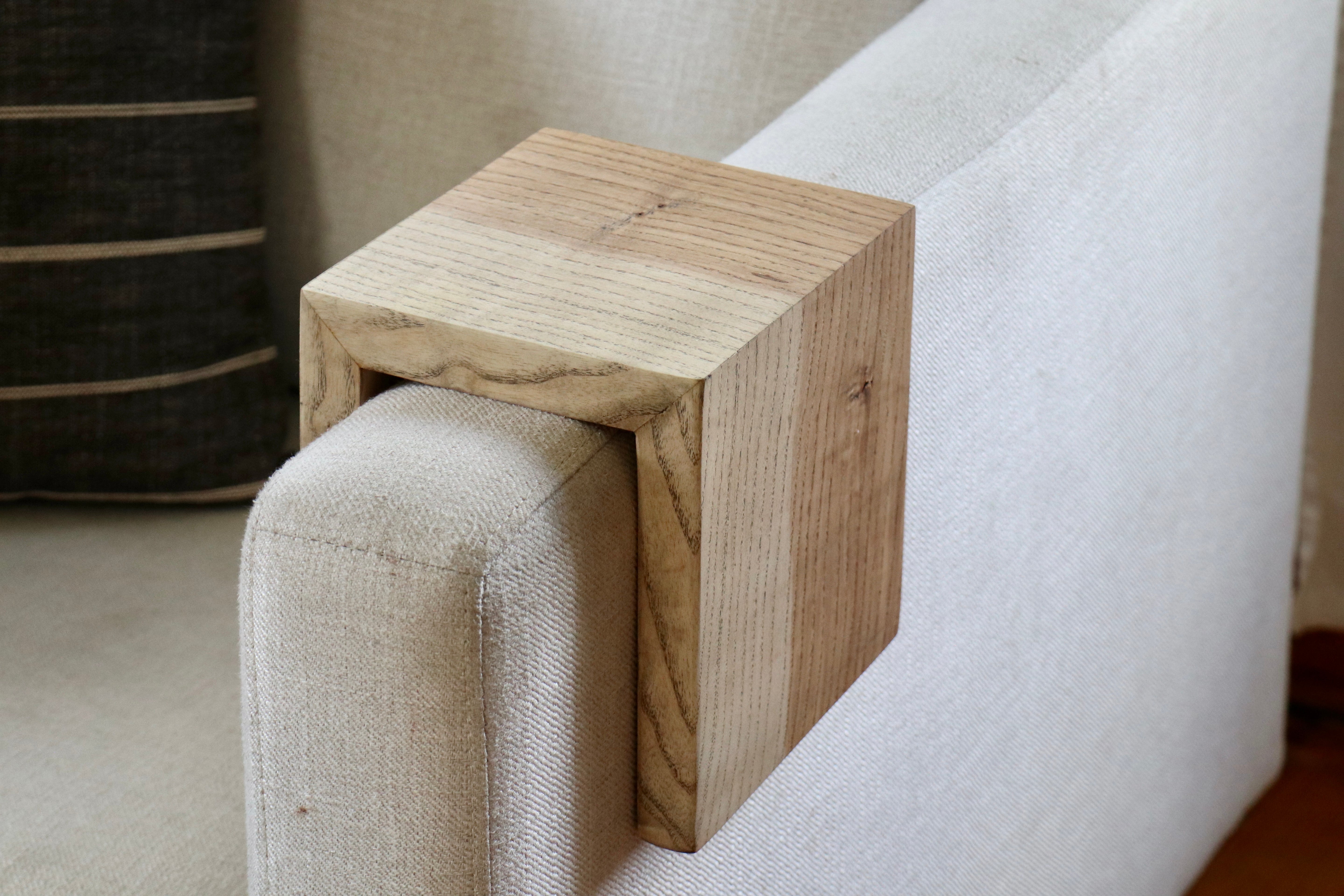 4" ash with walnut stain armrest table, Coffee Table, Living Room Table (in stock)