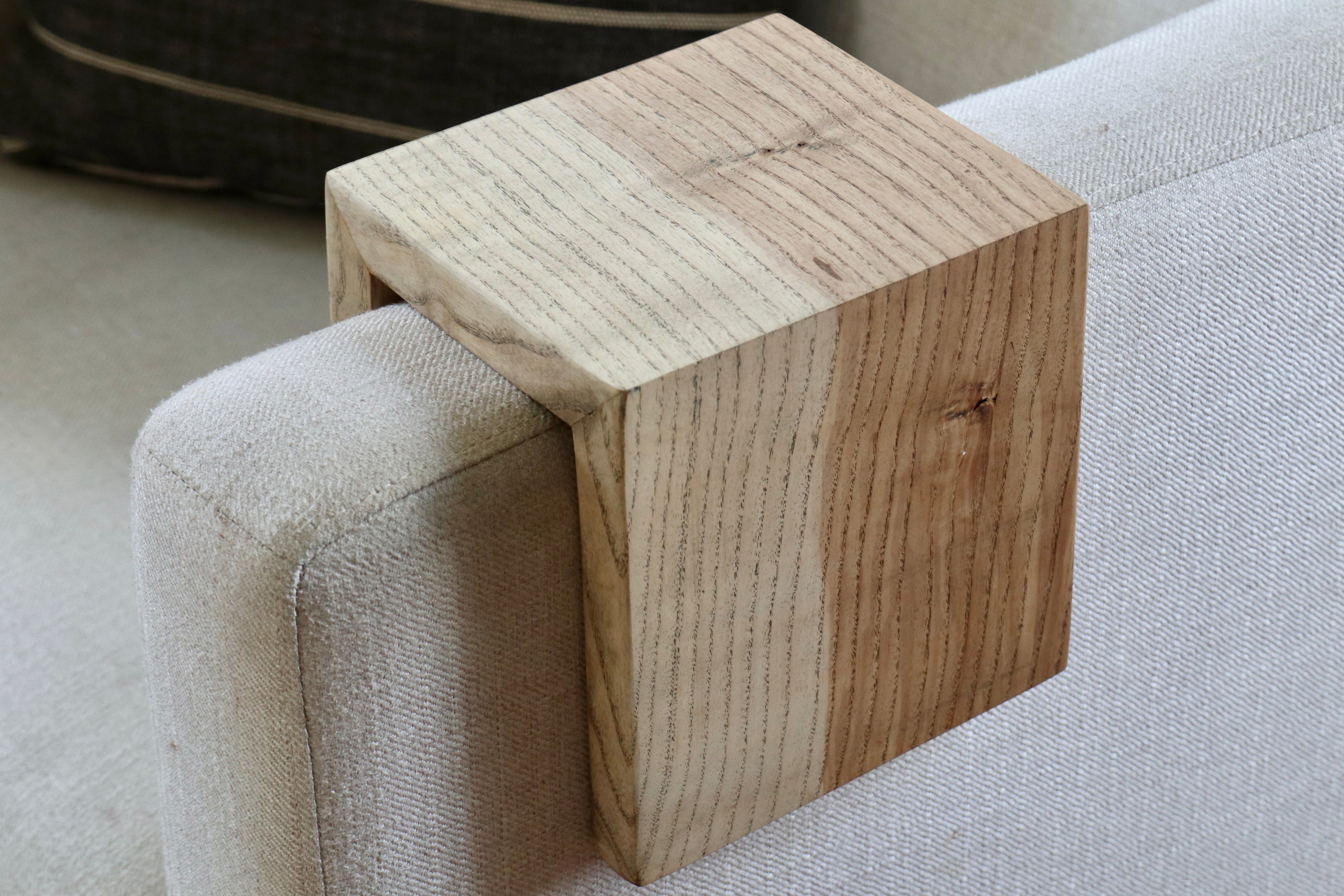 4" ash with walnut stain armrest table, Coffee Table, Living Room Table (in stock)