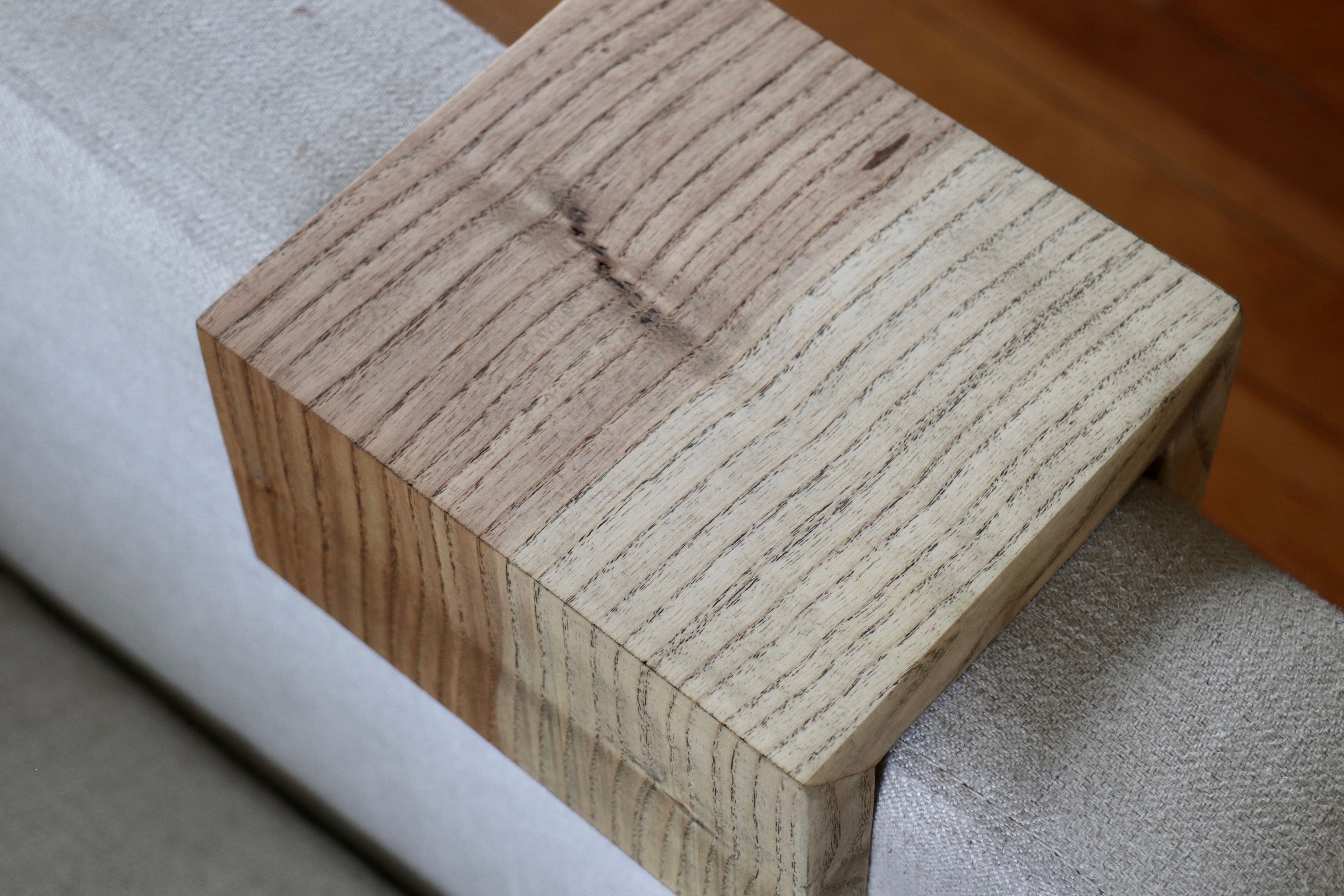 4" ash with walnut stain armrest table, Coffee Table, Living Room Table (in stock)