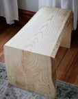 Ash Waterfall Ottoman Table, Hardwood coffee table