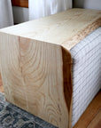 Ash Waterfall Ottoman Table, Hardwood coffee table