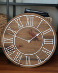 18" Large Distressed Wall Clock, Stained clock, Oversized clock (in stock)