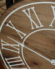 18" Large Distressed Wall Clock, Stained clock, Oversized clock (in stock)