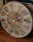 18" Large Distressed Wall Clock, Stained clock, Oversized clock (in stock)