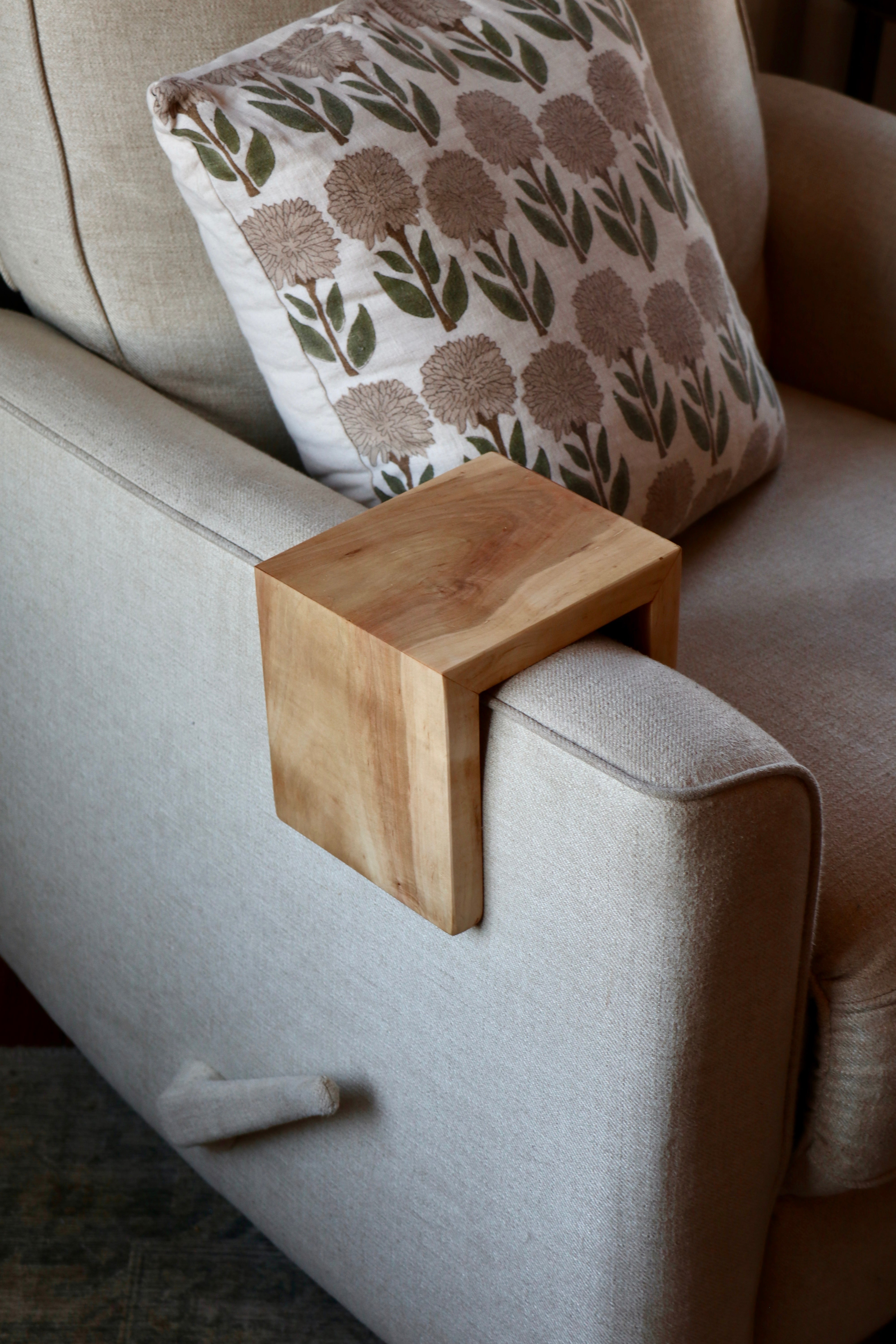 5" Soft Maple Armrest Table