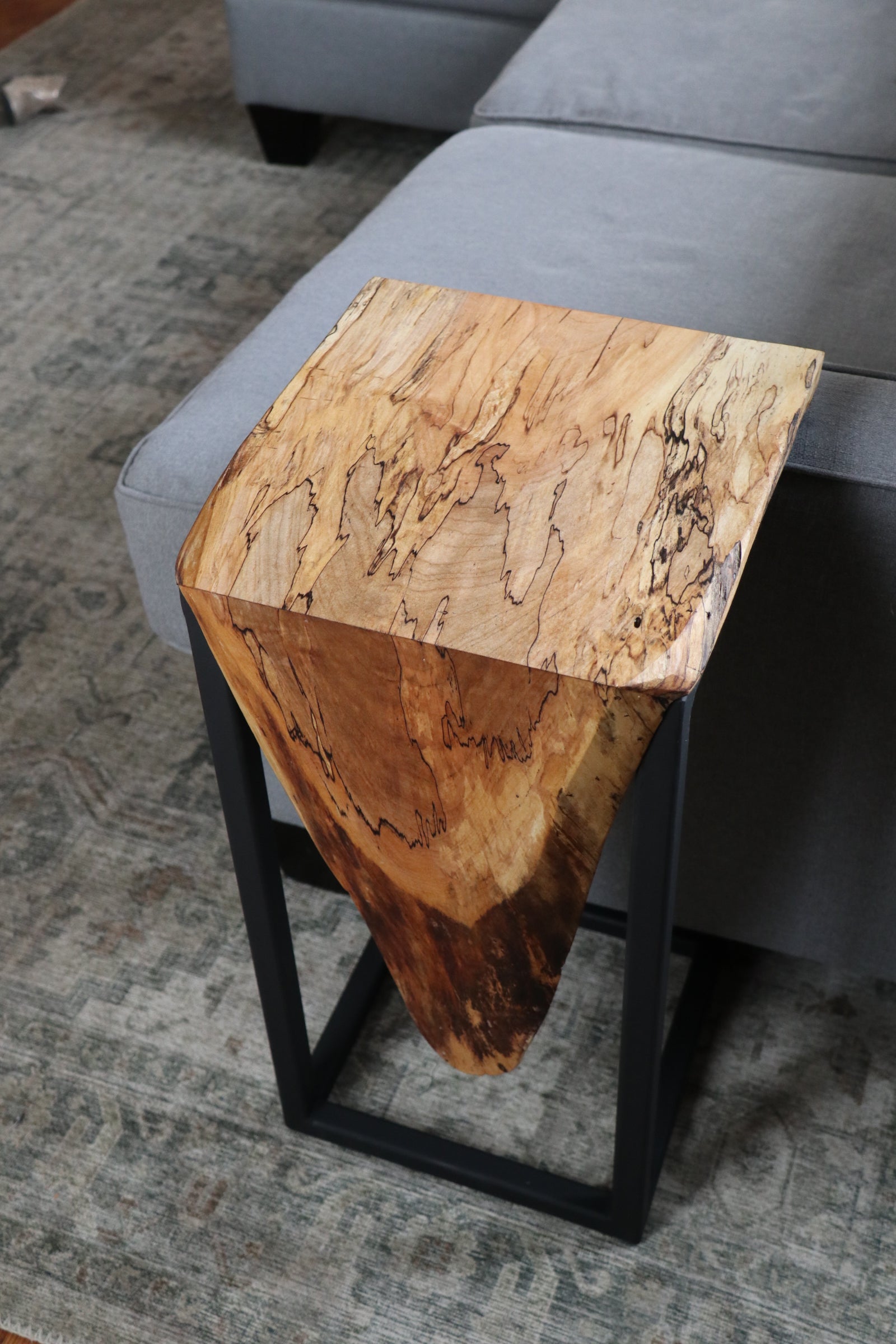 Live Edge Spalted Maple Waterfall 12" C Table