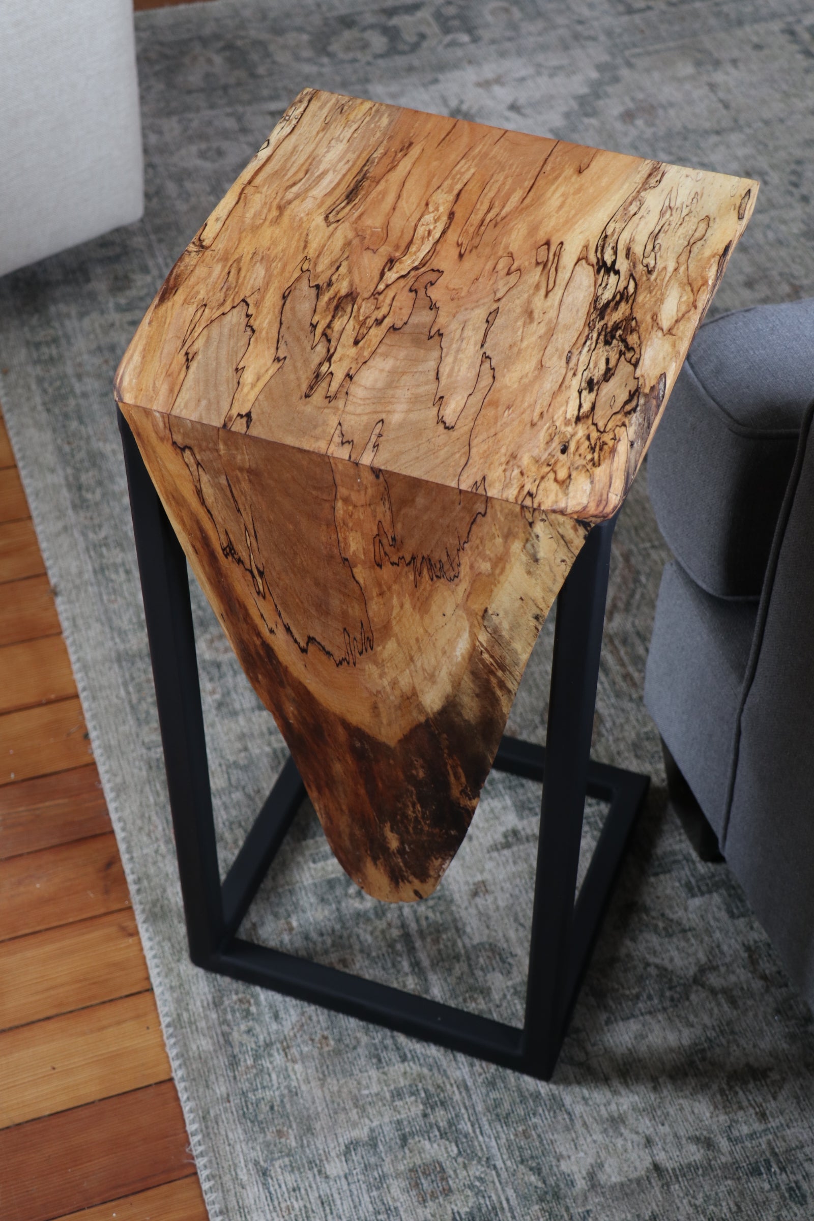 Live Edge Spalted Maple Waterfall 12" C Table