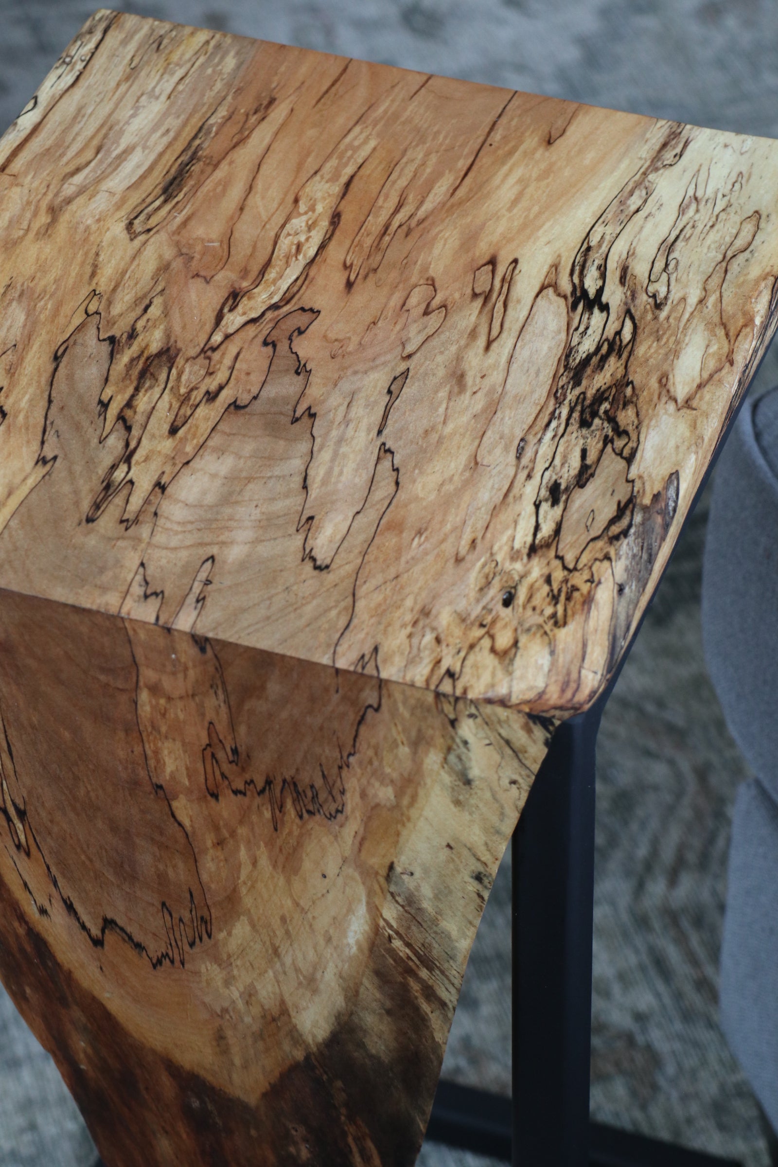 Live Edge Spalted Maple Waterfall 12" C Table