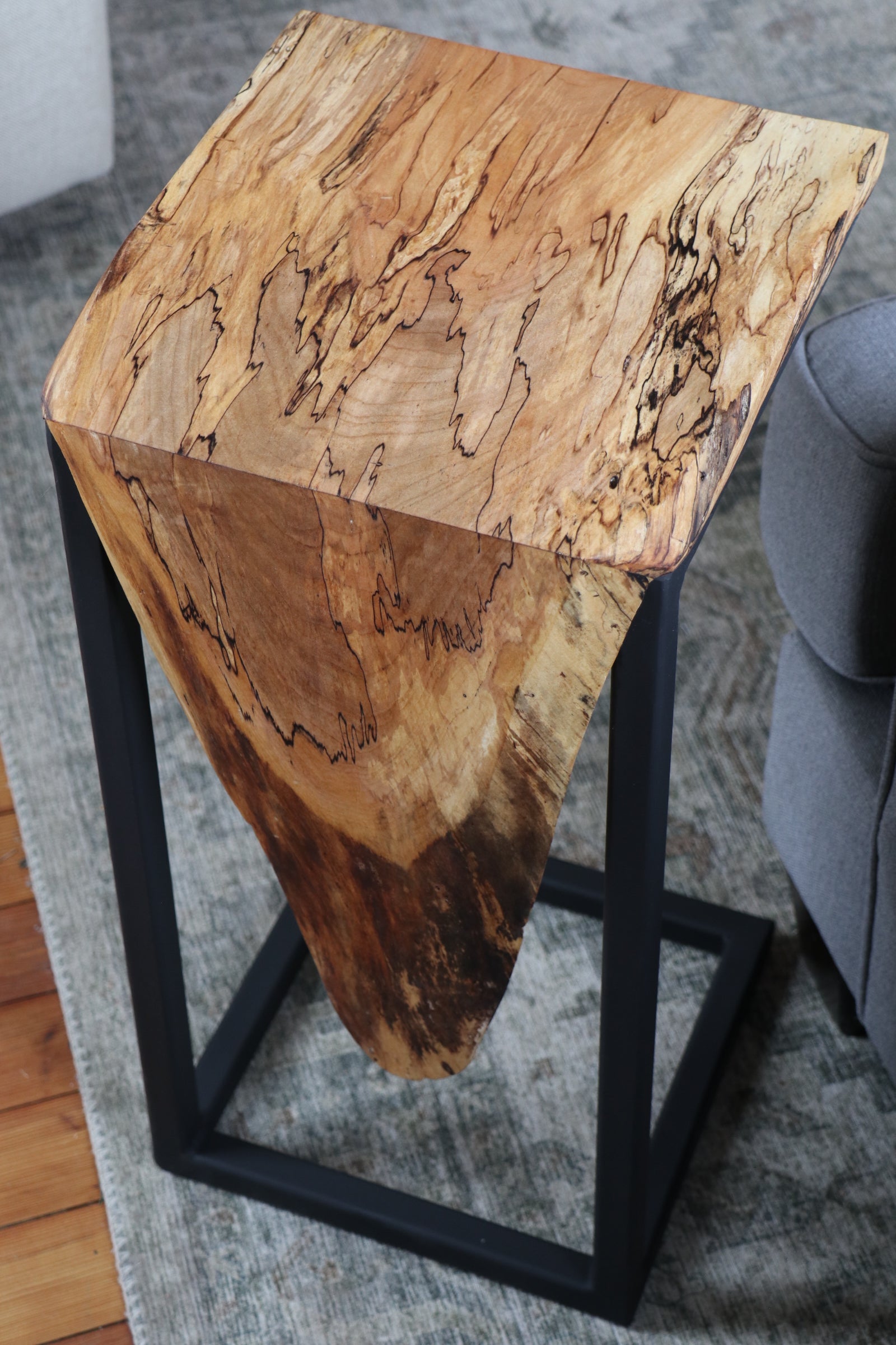 Live Edge Spalted Maple Waterfall 12" C Table